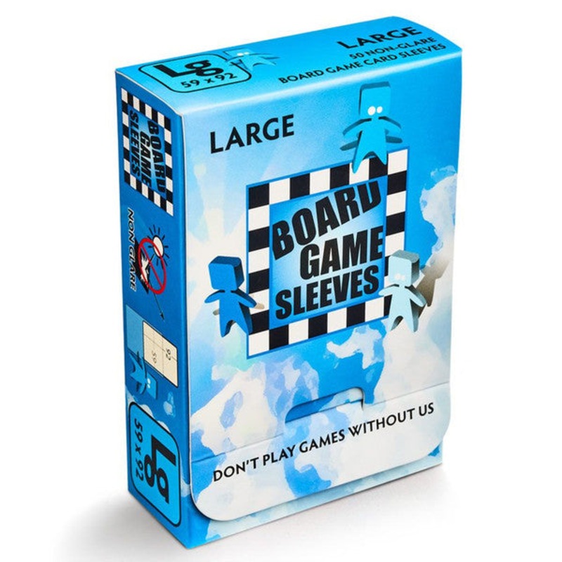 No Glare Large Board Game Sleeves 59x82mm (50)