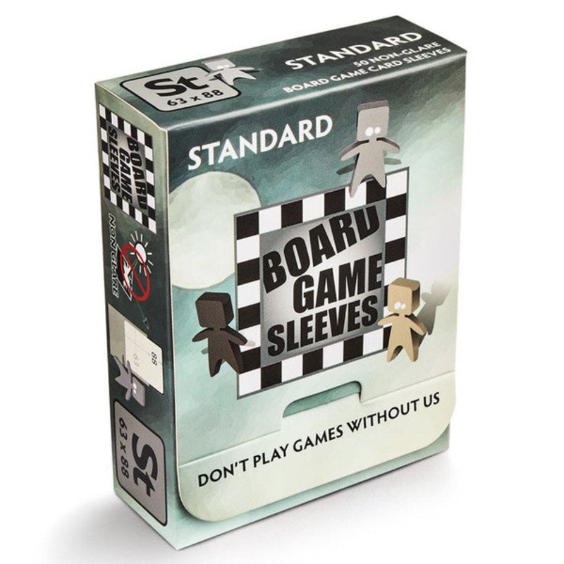 No Glare Standard Board Game Sleeves 63x88mm (50)