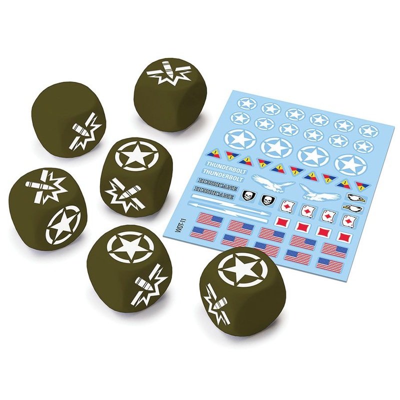 World of Tanks: Miniatures Game - American Upgrade Dice and Decal Pack