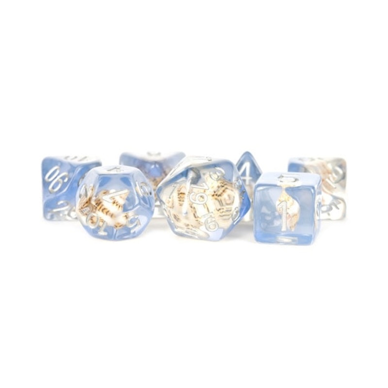 16mm Resin Poly Dice Set - Sea Conch (7)