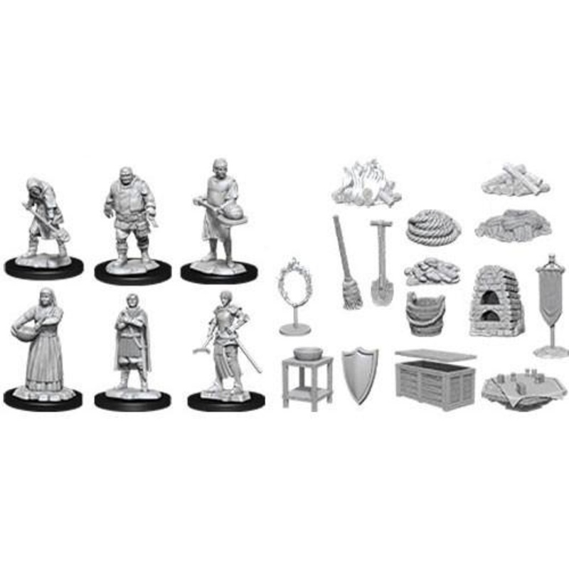 Wizkids: Deep Cuts Unpainted Miniatures - Castle: Kingdom Retainers