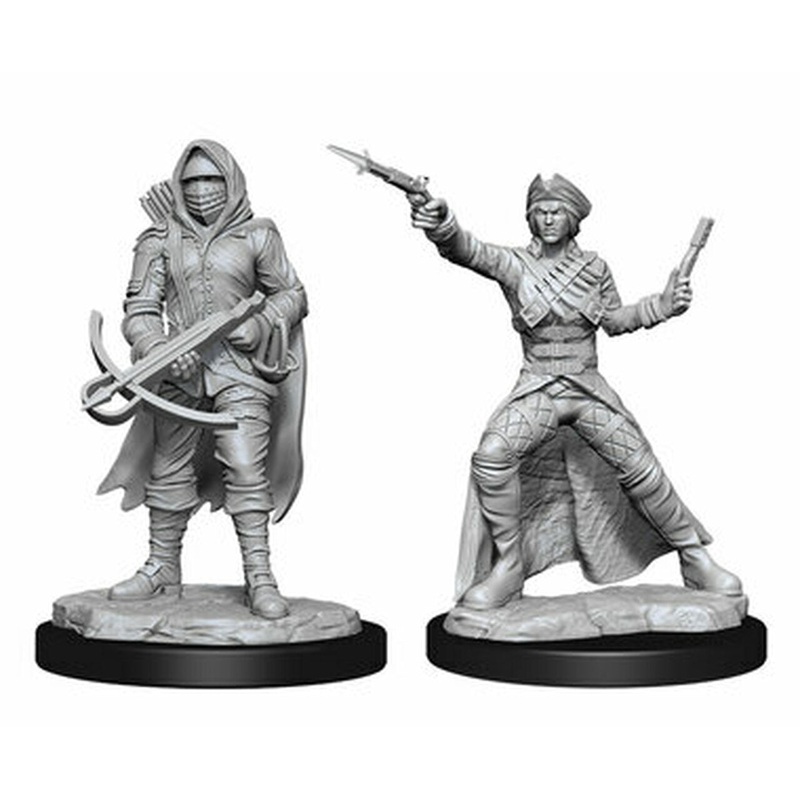 Wizkids: Deep Cuts Unpainted Miniatures - Bounty Hunter & Outlaw