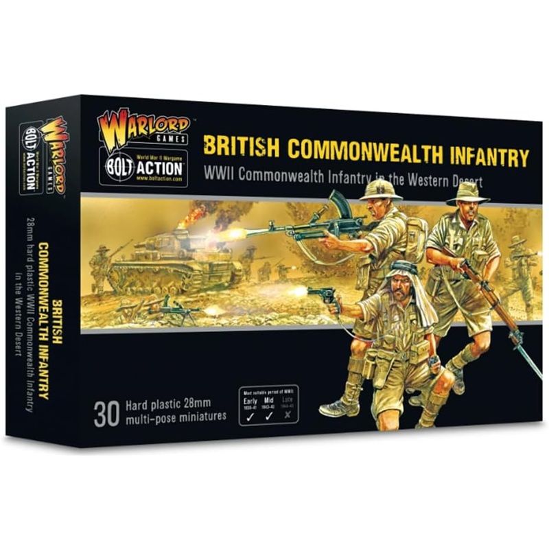 Bolt Action - British Commonwealth Infantry: WWII Infantry in Desert Gear