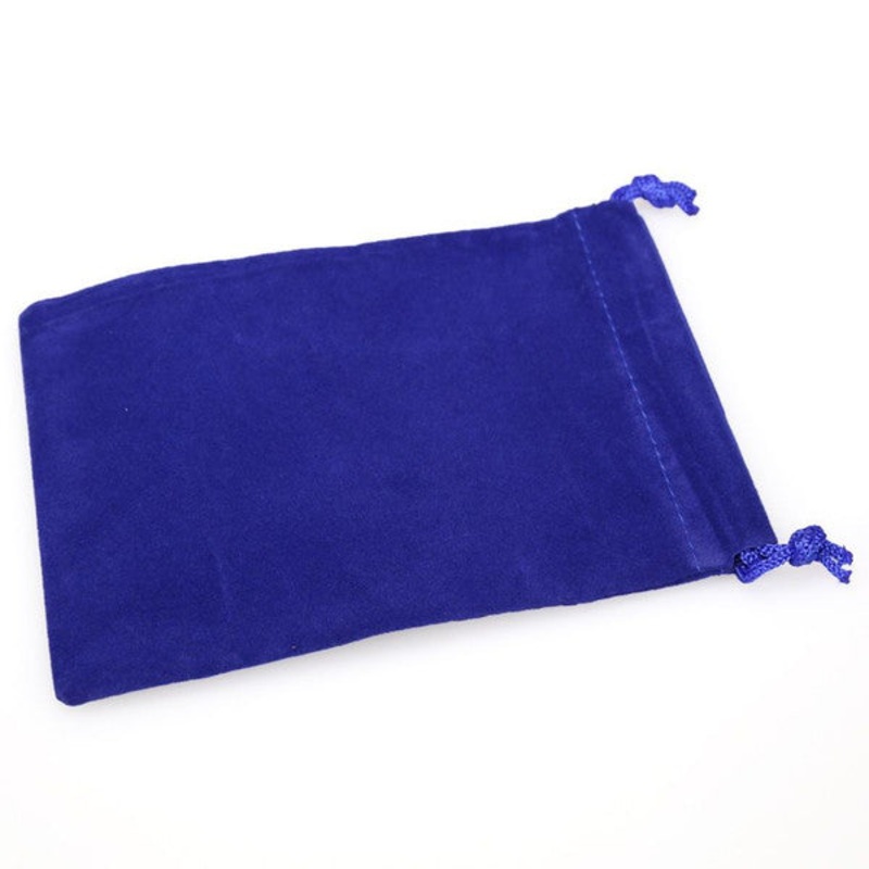Blue Velour Dice Pouch (small)