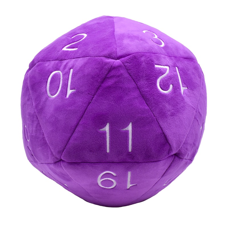 Jumbo D20 Dice Plush Purple (15475)