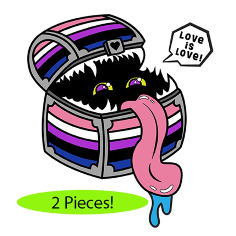 Pride Mimic Pin: Genderfluid