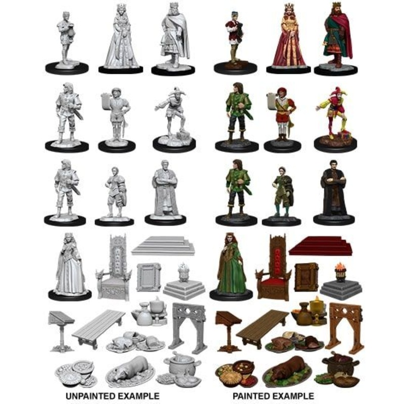 WizKids Deep Cuts Unpainted Miniatures: Townspeople Castle 1 (90096)