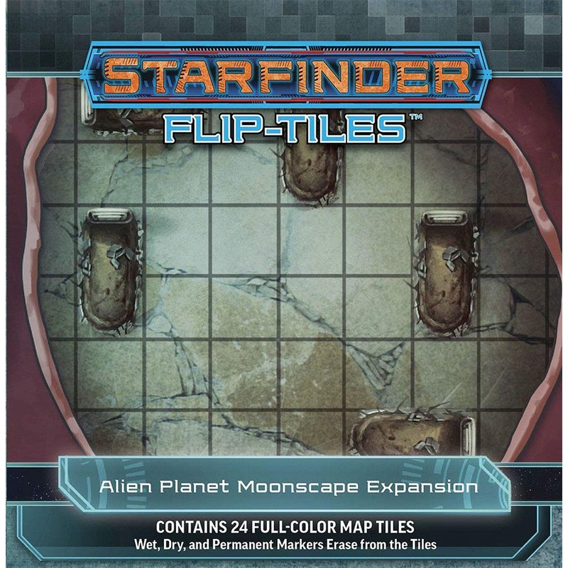 Starfinder Flip Tiles Alien Planet Moonscape Expansion