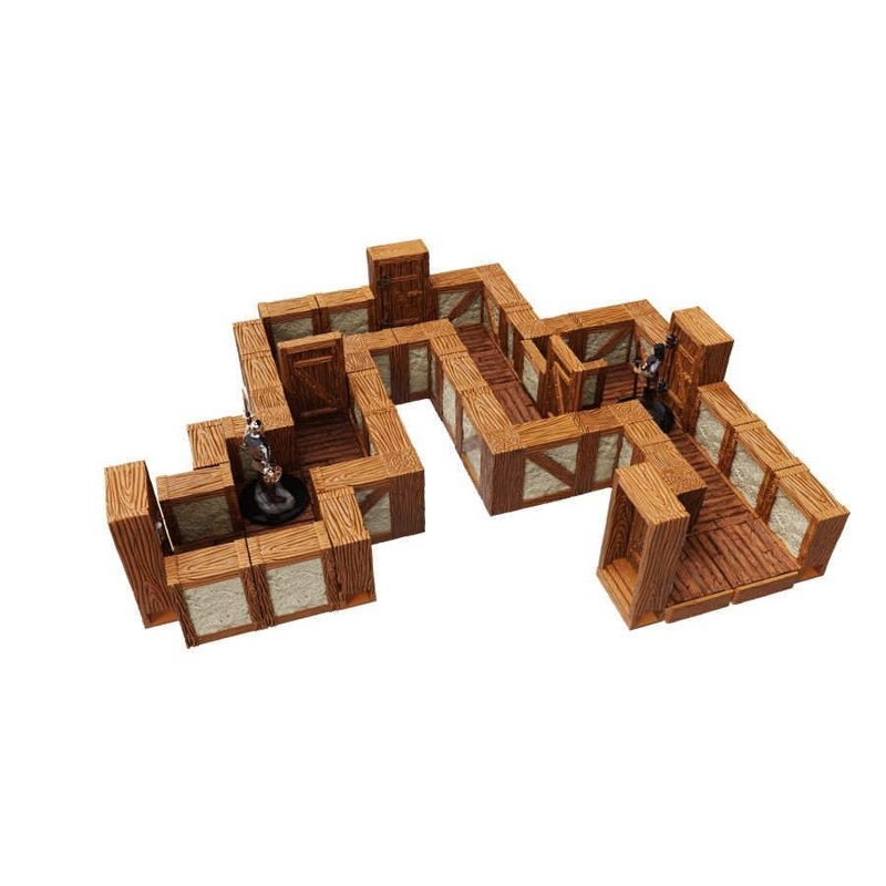 Warlock Tiles Town & Village 1" Walls