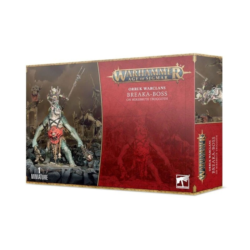 Age of Sigmar Orruk Warclans Breaka-boss on Mirebrute