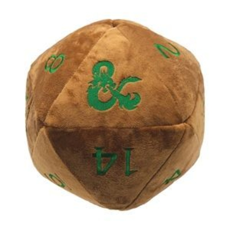 Jumbo D20 Dice Plush Copper & Green w/ D&D Logo (18785)