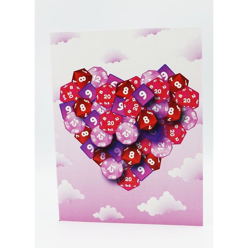 Valentine's Day Card Hearts in the Clouds