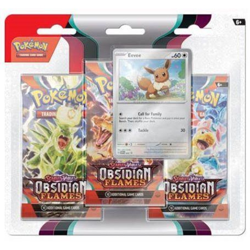 Pokemon TCG Scarlet & Violet Obsidian Flames 3pk Eevee (2 options)