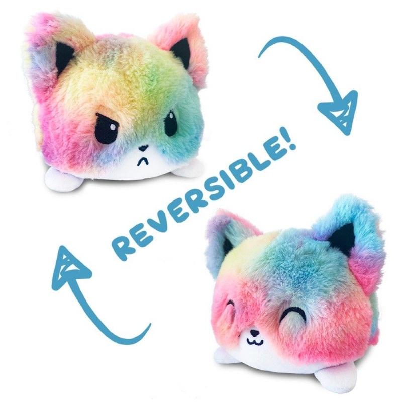 Reversible Rainbow Fox Plush