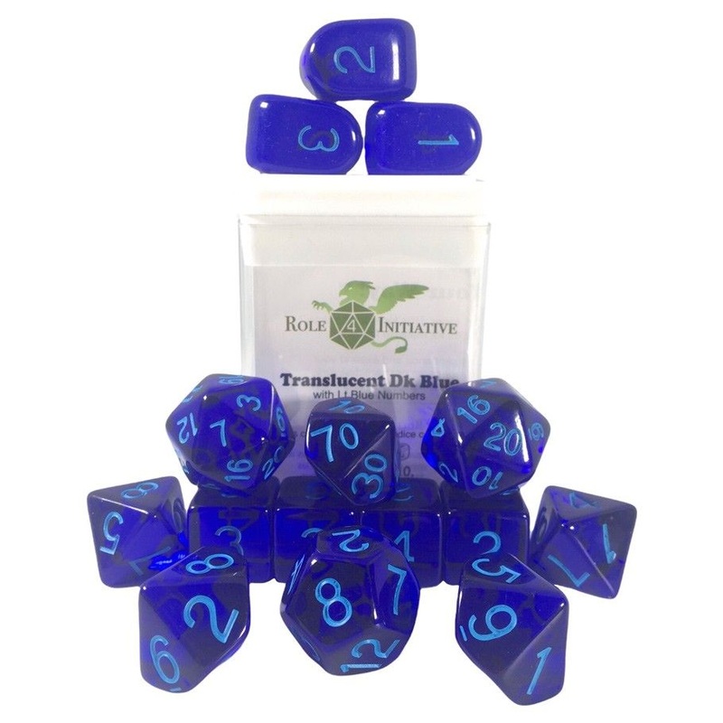 15-Set Translucent Dark Blue/Light Blue