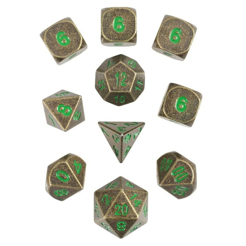 10ct Dragon's Gold Metal Dice