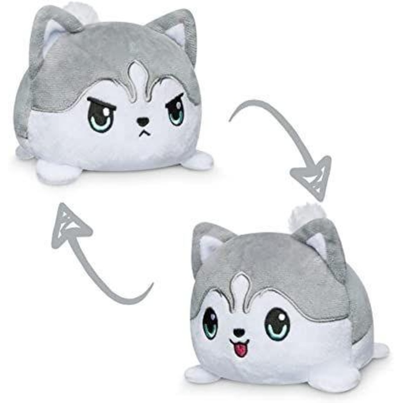 Reversible Husky Plush Happy/Angry