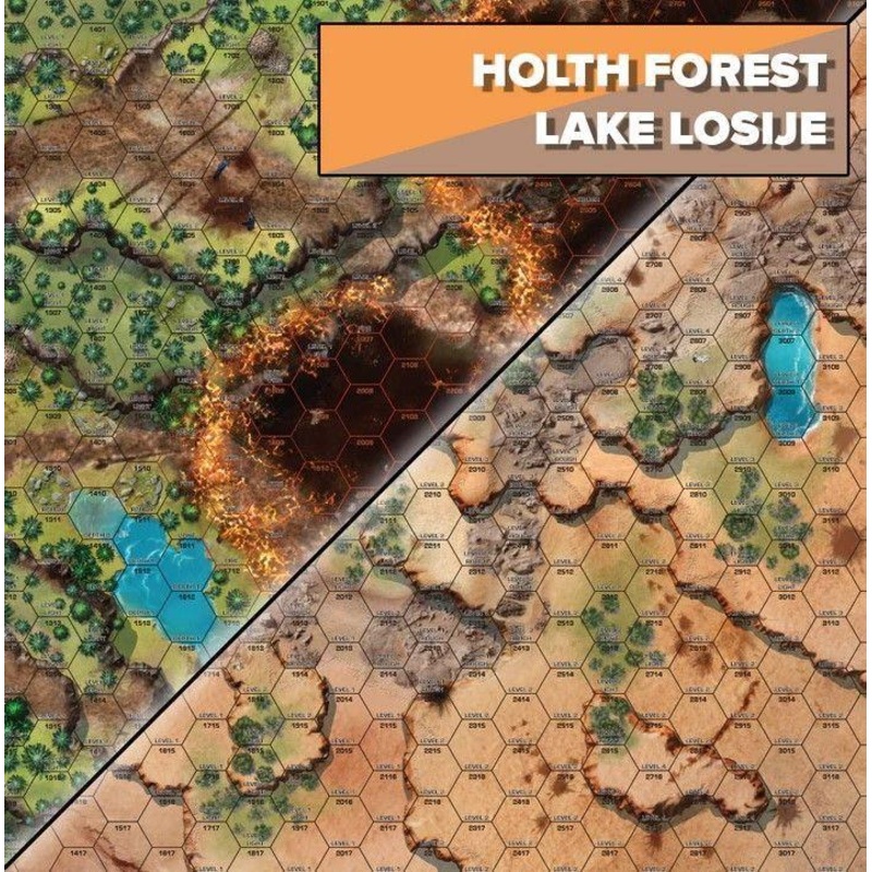 BattleTech BattleMap Holth Forest/Lake Losije