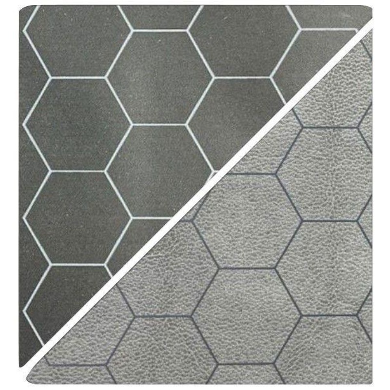 Black-Gray Hexes Battlemat