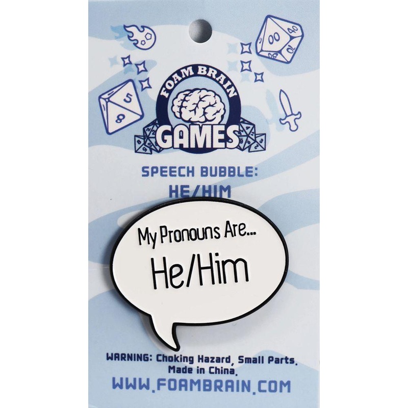Speech Bubble Pronoun He/Him