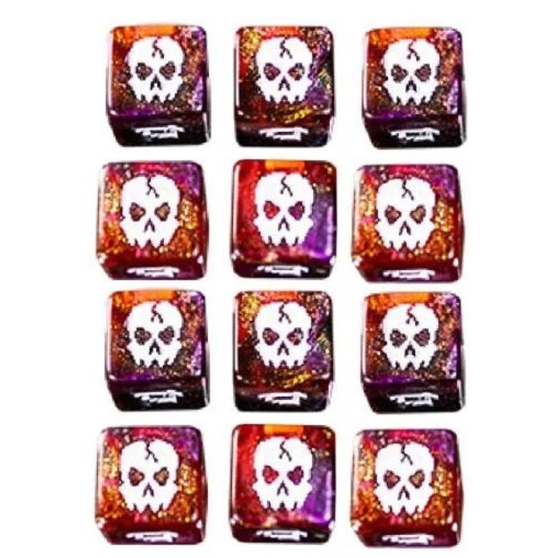 1UP Dice 12d6 Set: Cackling Skull