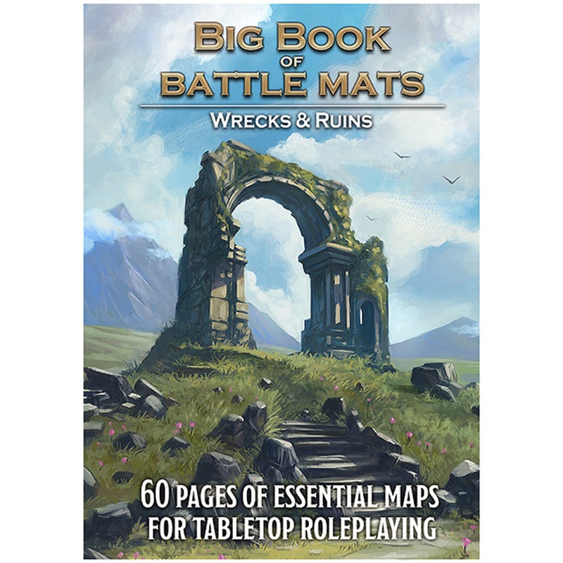 Big Book of Battle Mats: Wilds, Wrecks & Ruins (12x9")