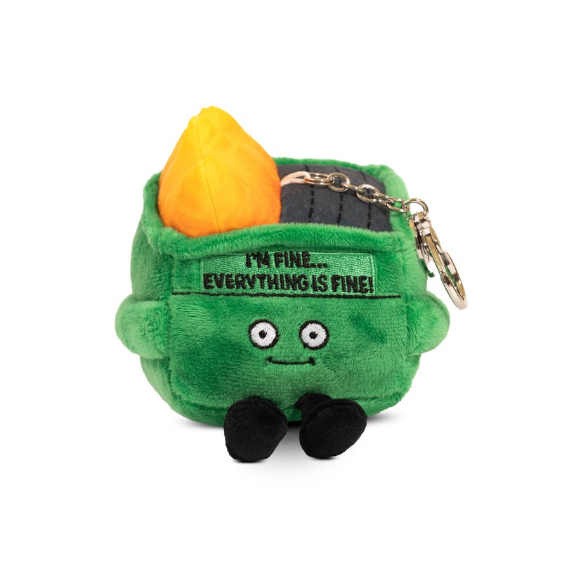 I'm Fine...Everything's Fine Dumpster Fire Plush Bag Charm