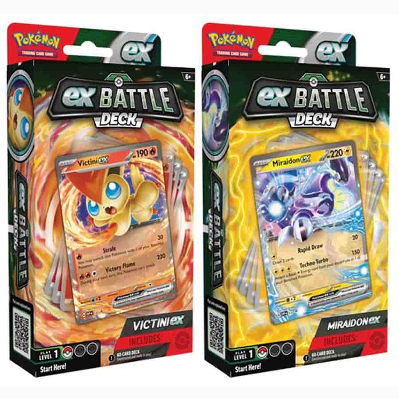 Pokemon TCG Battle Decks: Victini ex and Miraidon ex (2 options)