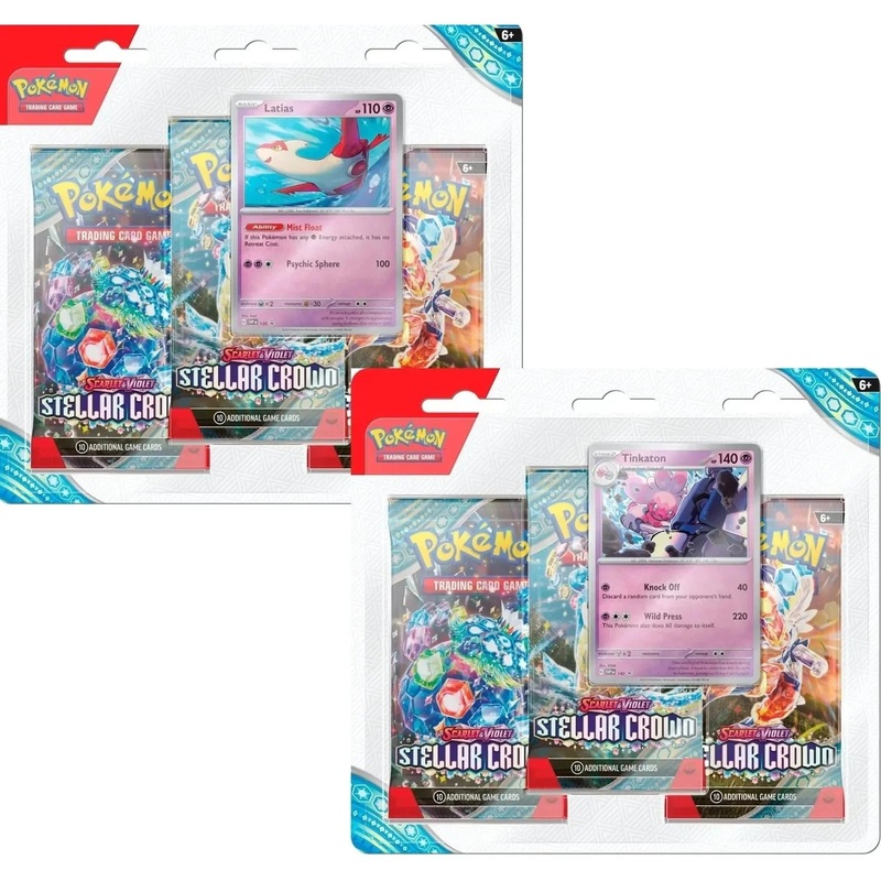 Pokemon TCG S&V Stellar Crown 3 Pack Blister (2 options)