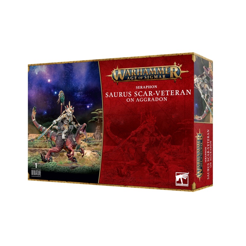 Age of Sigmar Seraphon: Saurus Scar-Veteran on Aggradon
