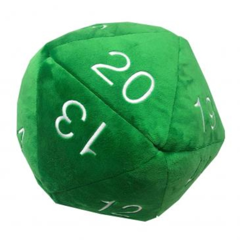 Jumbo D20 Dice Plush Green (15234)