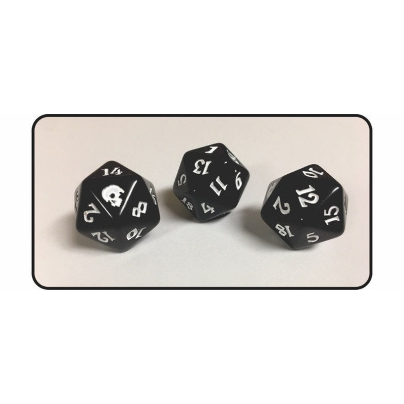 Black Oak Workshop Black Death Black/White Single D20