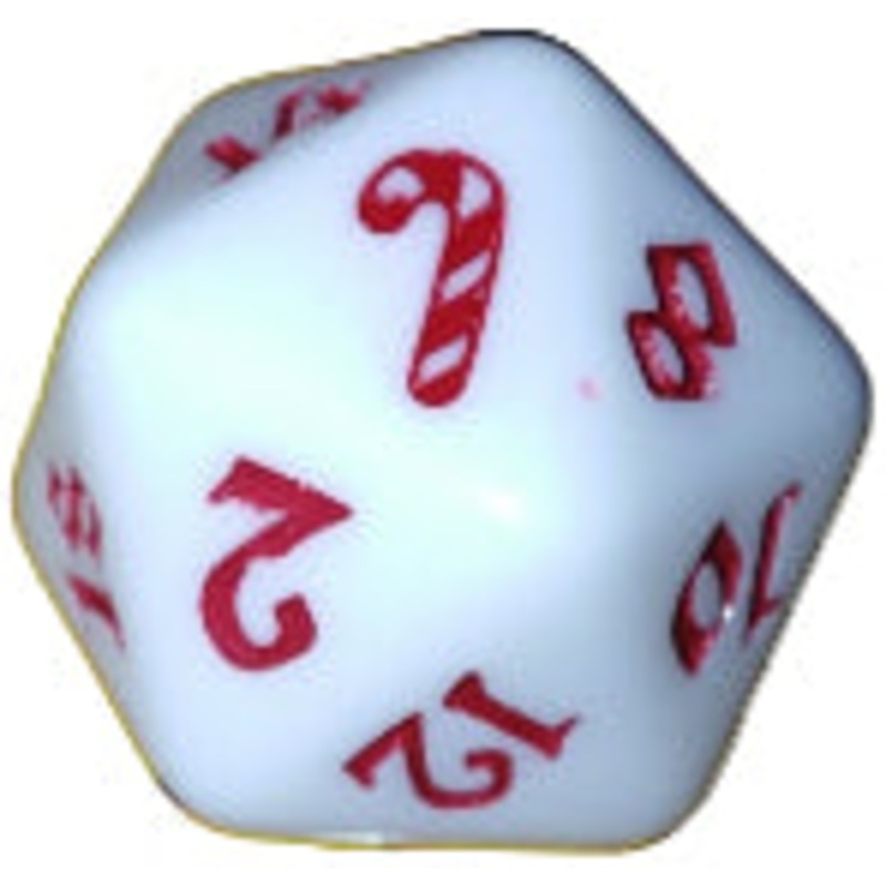 Black Oak Workshop Candy Cane White/Red Single D20