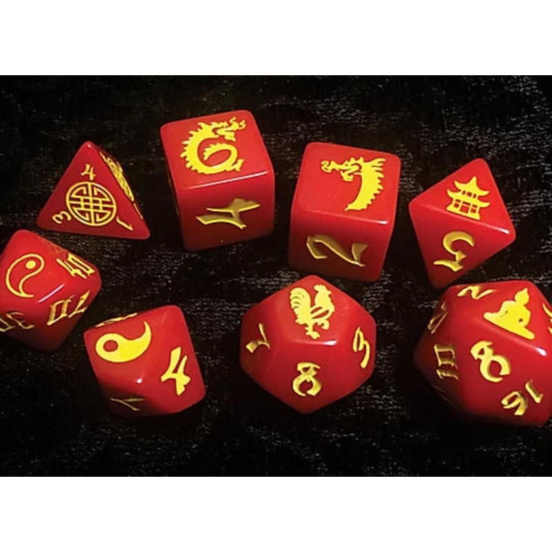 Black Oak Workshop Double Dragon 8ct Polyhedral Set
