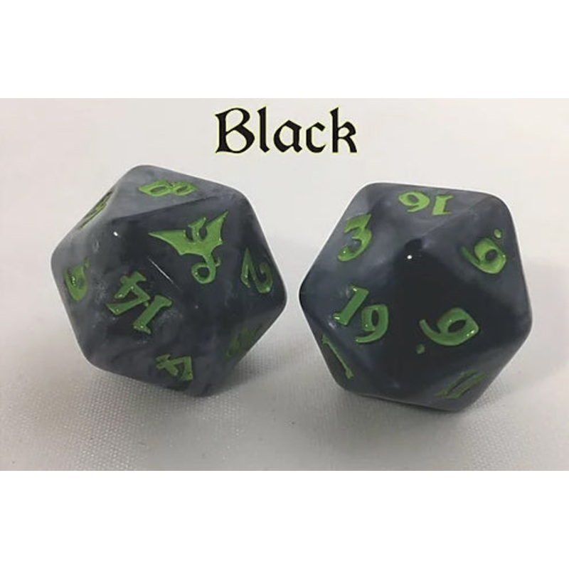 Black Oak Workshop Dragon Black/Green Single D20