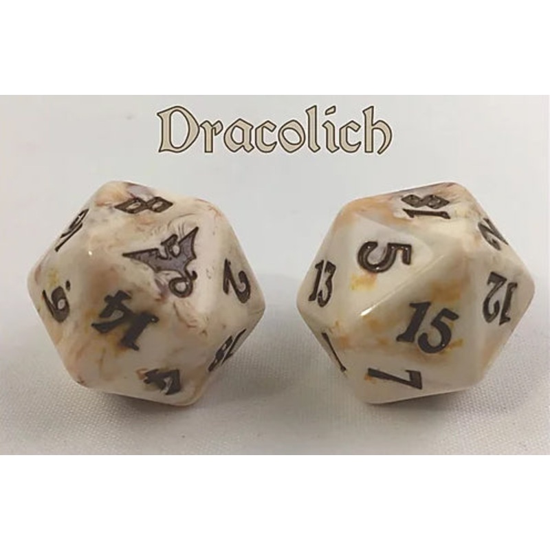 Black Oak Workshop Dragon Dracolich Beige/Brown Single D20
