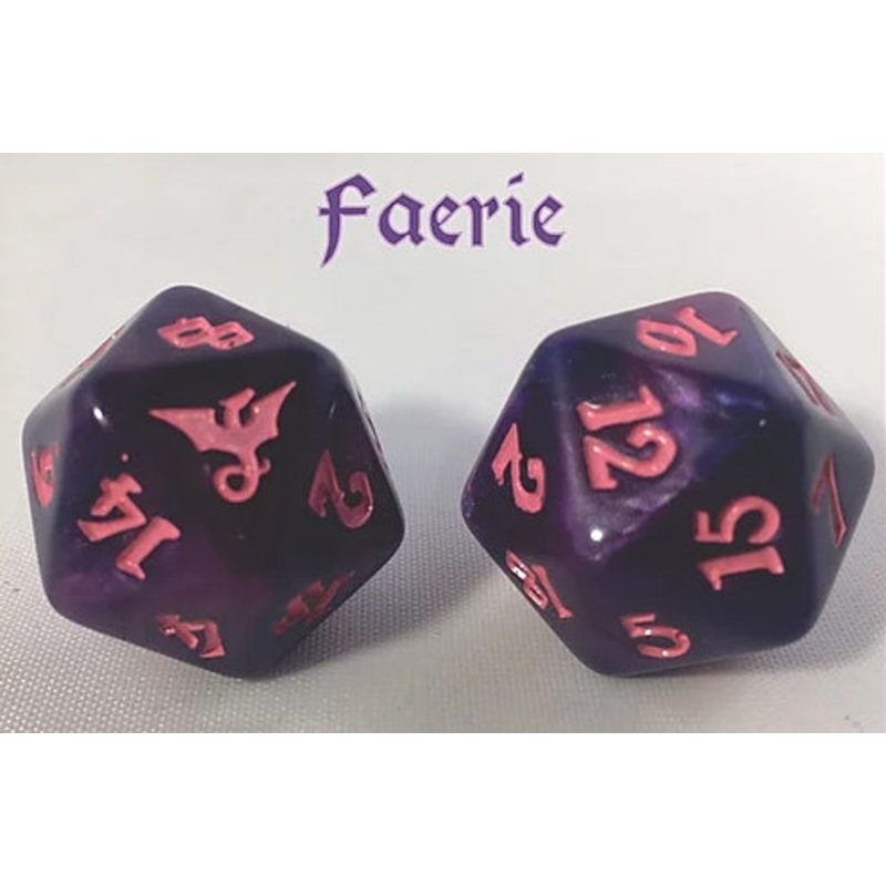 Black Oak Workshop Dragon Faerie Purple/Pink Single D20