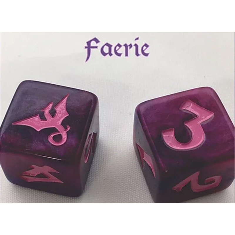 Black Oak Workshop Dragon Faerie Purple/Pink Single D6