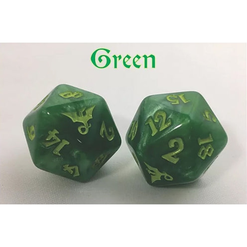 Black Oak Workshop Dragon Green/Yellow Single D20