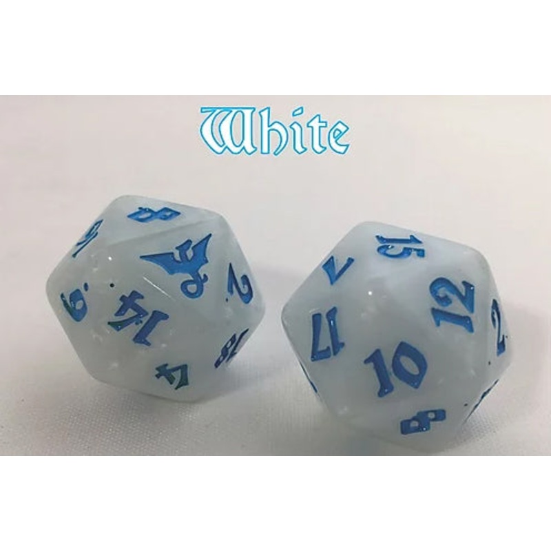 Black Oak Workshop Dragon White/Blue Single D20