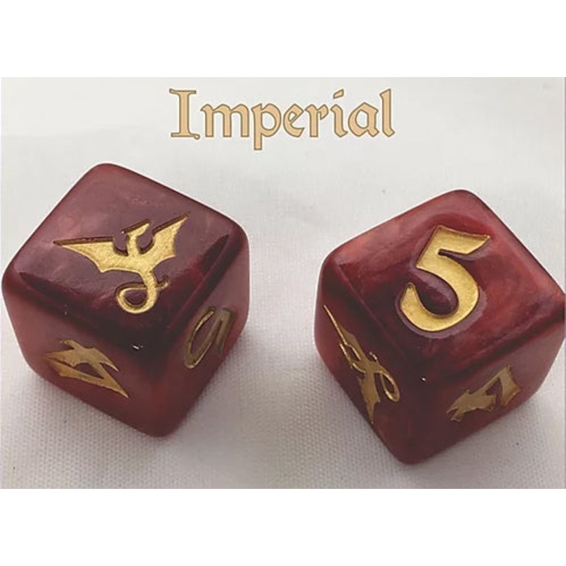 Black Oak Workshop Imperial Dragon Dracolich Red/Gold Single D6