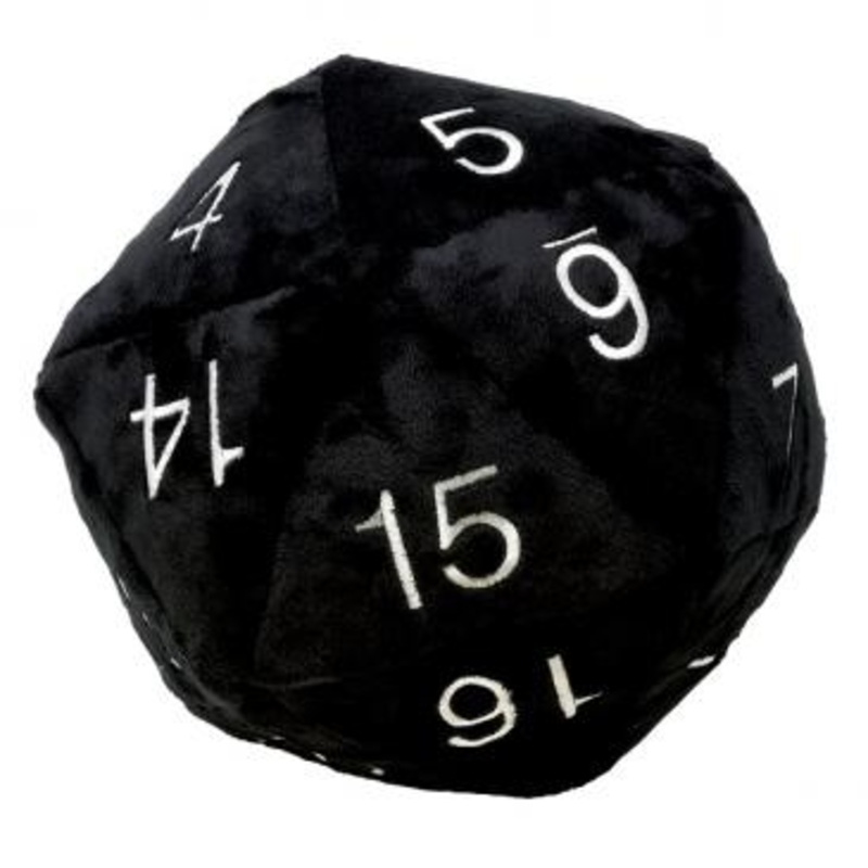 Jumbo D20 Dice Plush Black (85335)