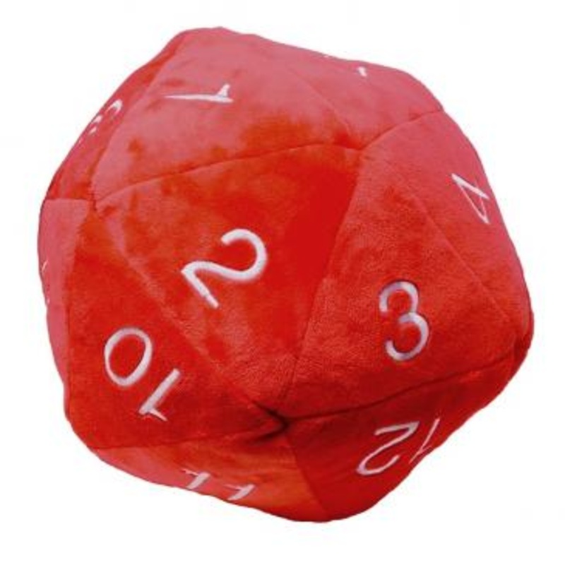 Jumbo D20 Dice Plush Red (85336)
