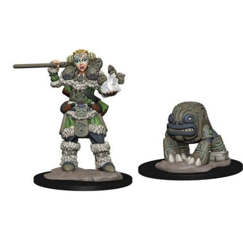 WizKids Wardlings: Girl Druid & Stone Creature