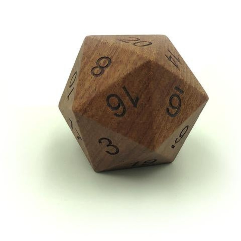 35mm Oversized Wooden Single D20