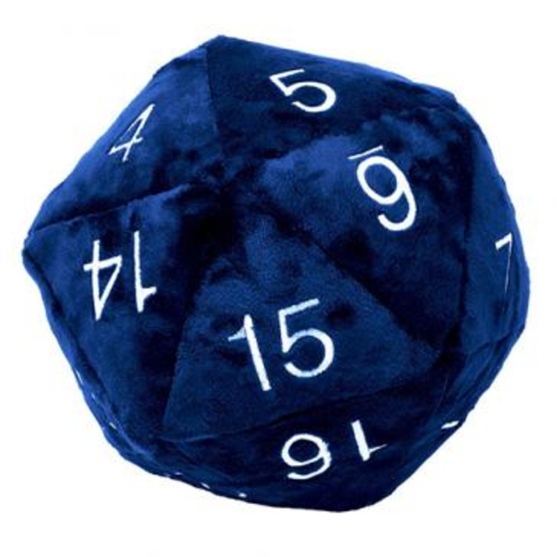 Jumbo D20 Dice Plush Blue (85856)