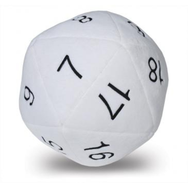 Jumbo D20 Dice Plush White (84949)