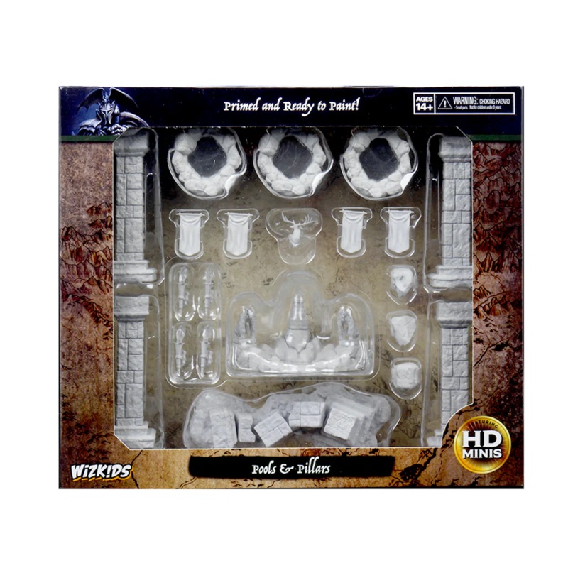 WizKids Deep Cuts Unpainted Miniatures: Pools & Pillars